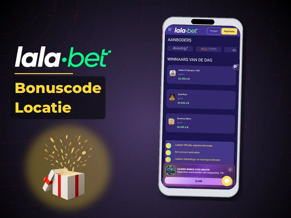 lalabet - Bonuscode Locatie