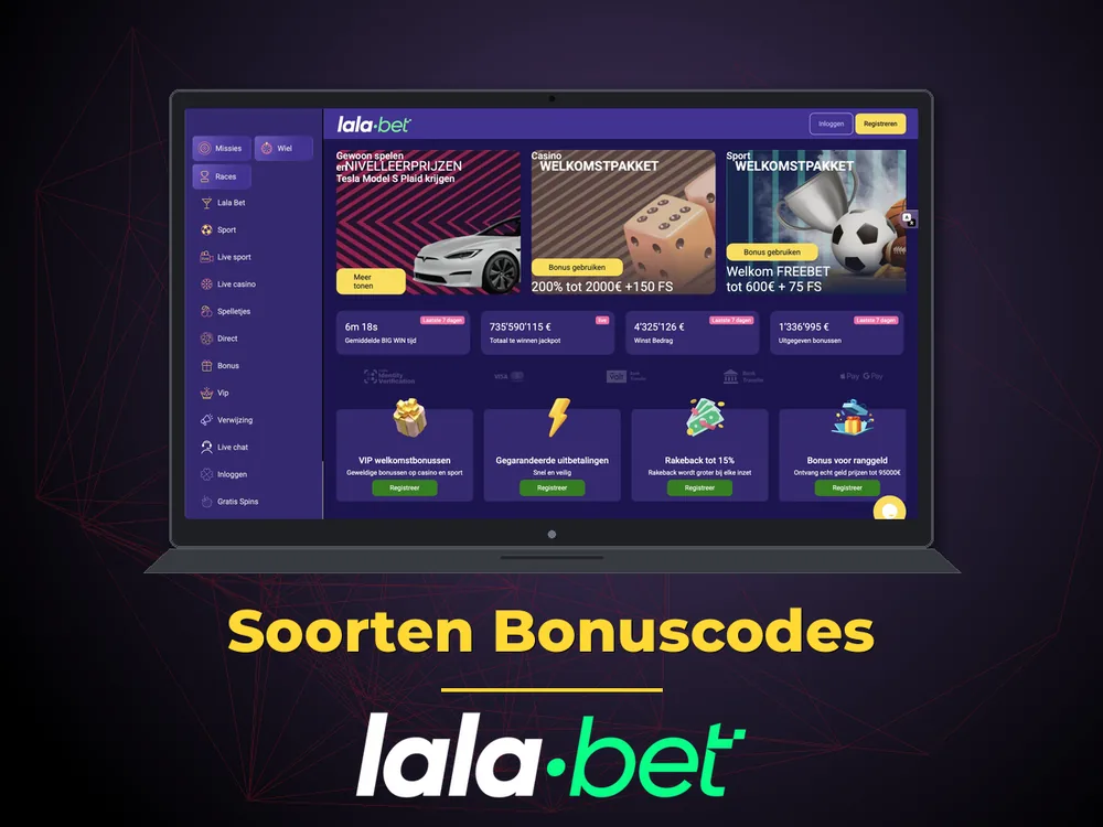 lalabet - Soorten Bonuscodes
