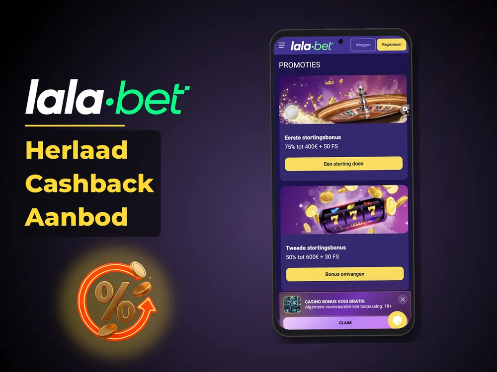lalabet - Herlaad Cashback Aanbod
