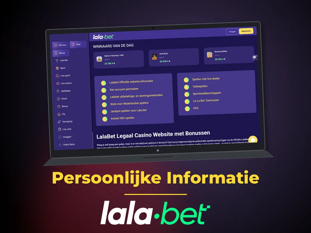 lalabet - Persoonlijke Informatie