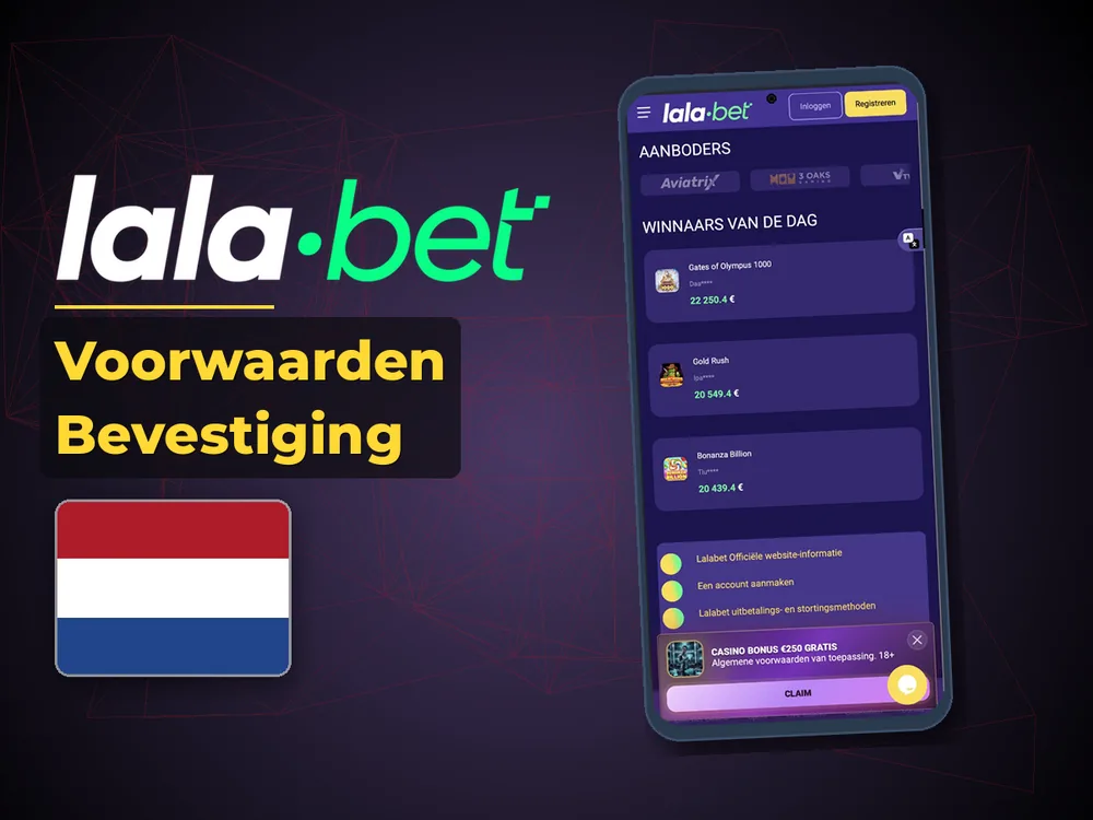 lalabet - Voorwaarden Bevestiging