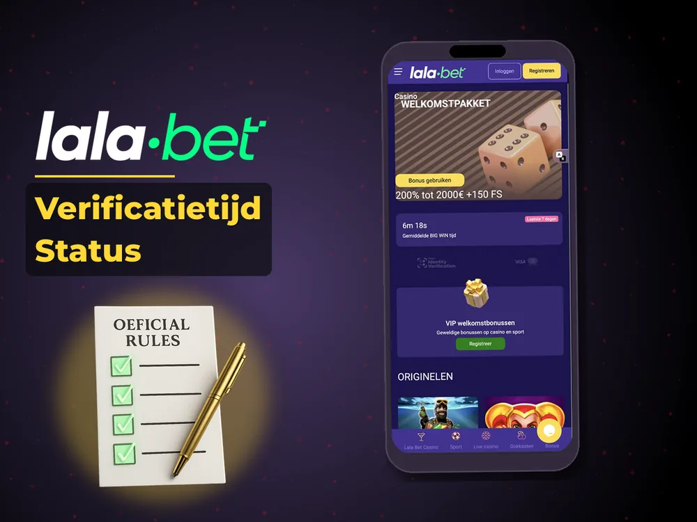 lalabet - Verificatietijd Status